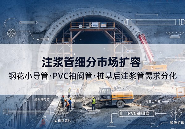 殷都注浆管细分市场扩容，隧道钢花小导管、PVC 袖阀管、桩基后注浆管需求分化